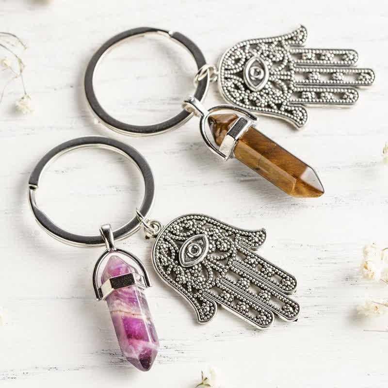 Olivenorma Inspiring Hamsa Hand Crystal Keychain - image 4