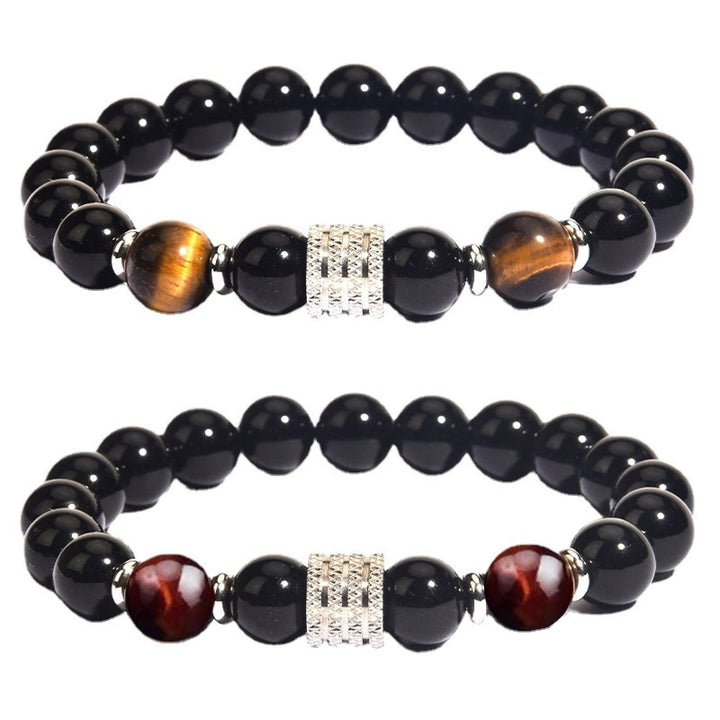 Olivenorma Red Tiger Eye Obsidian Men Bracelet