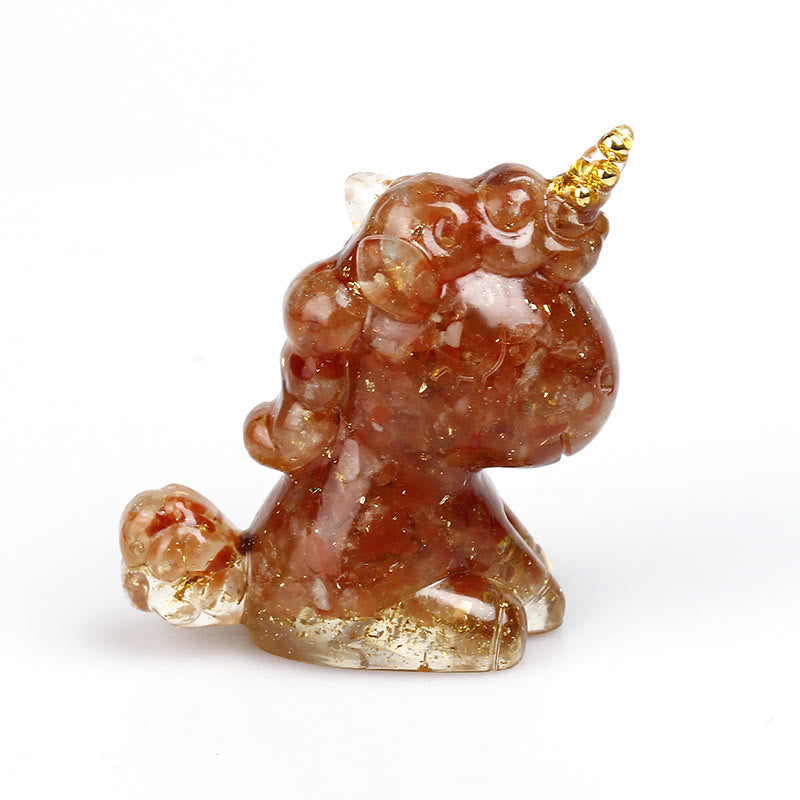 Olivenorma Crystal Unicorn Gemstone Decoration