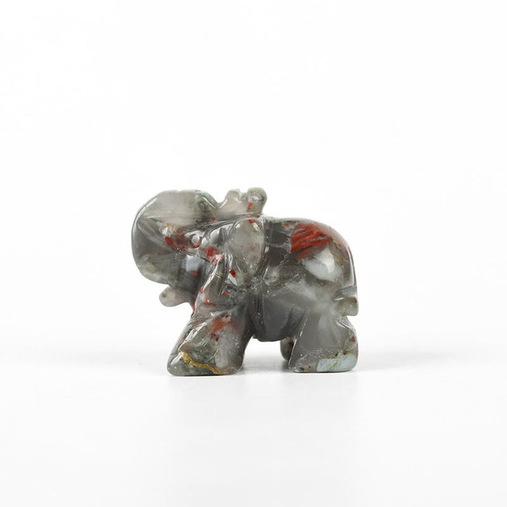 Olivenorma 1.5/2 Inches Carved Elephant Figurine Gemstone Decoration - image 1