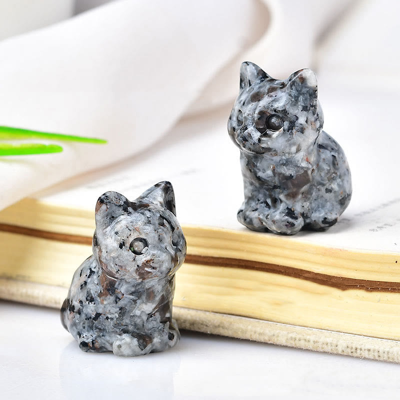 Olivenorma Crystal Kitten Stone Carving Crafts Gemstone Decoration - image 18