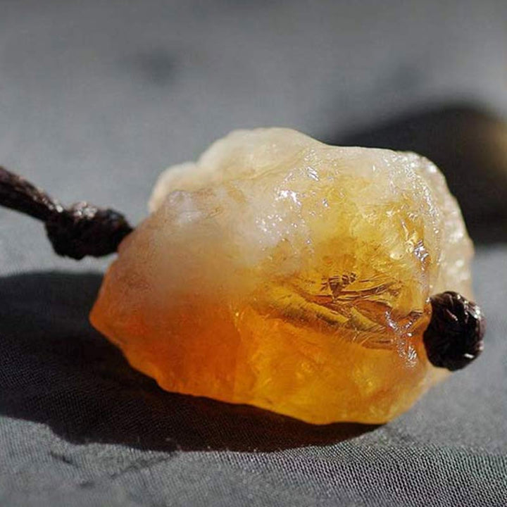 Natural Citrine Prosperity Gemstone Neclace