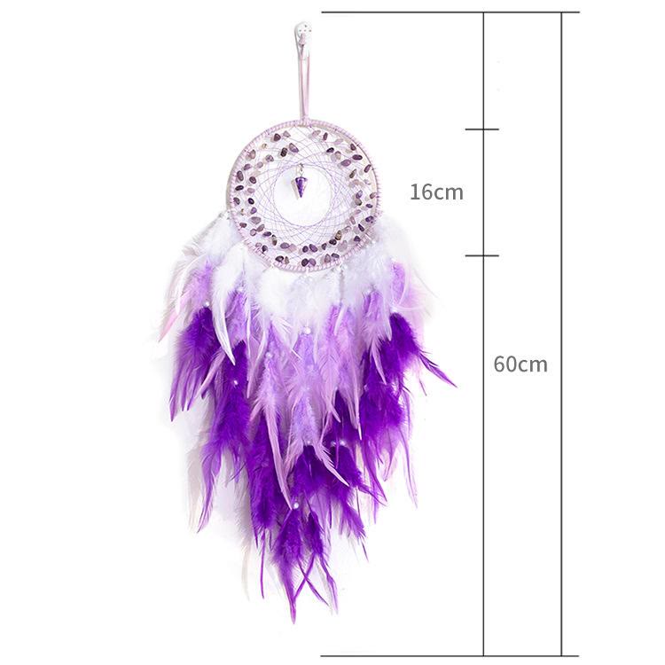 Olivenorma Amethyst Gravel Pendulum Pendant Purple Dream Catcher