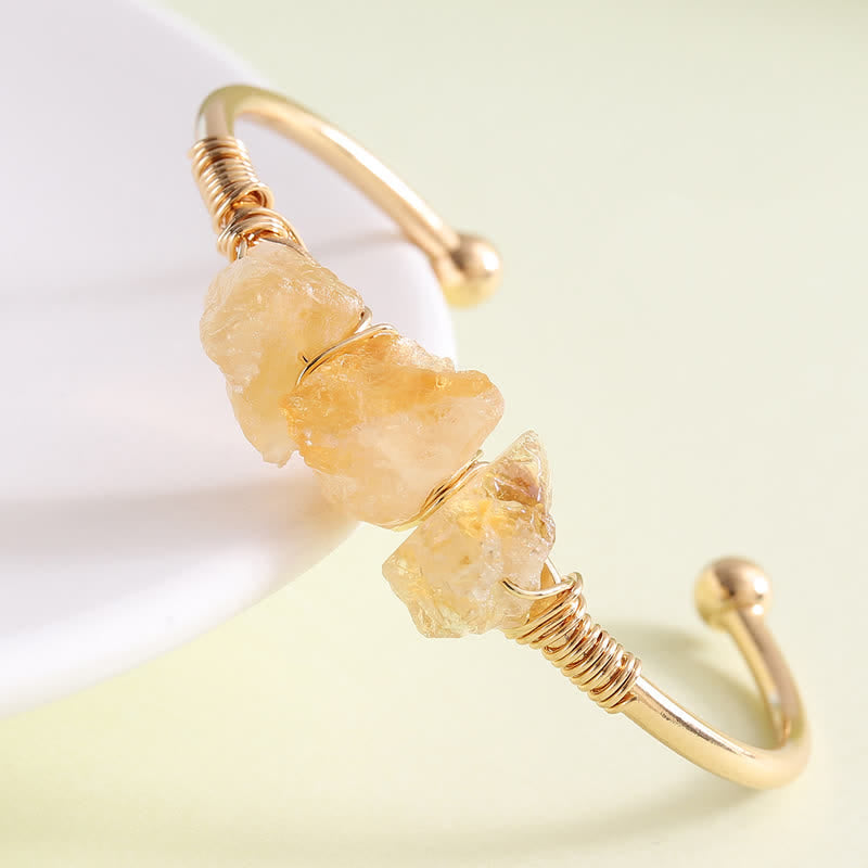Olivenorma  Vintage Raw Crystal Gemstone Bracelet