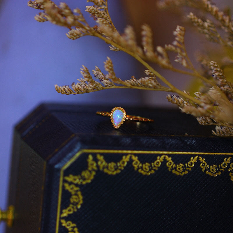 Olivenorma "Water Drop" Vintage Opal Ring