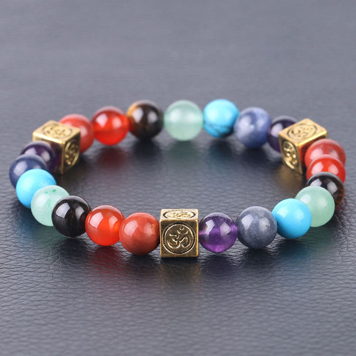 Olivenorma Multicolor Beaded 7 Chakra Yoga Bracelet