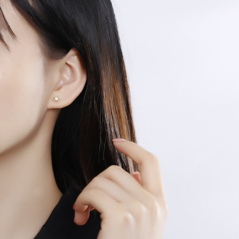 Olivenorma Delicate Vintage Opal Rhombic Earrings