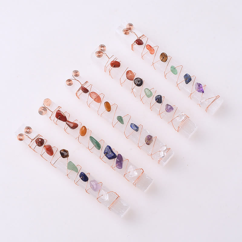 Olivenorma Chakra Moroccan Plaster Crystal Wands