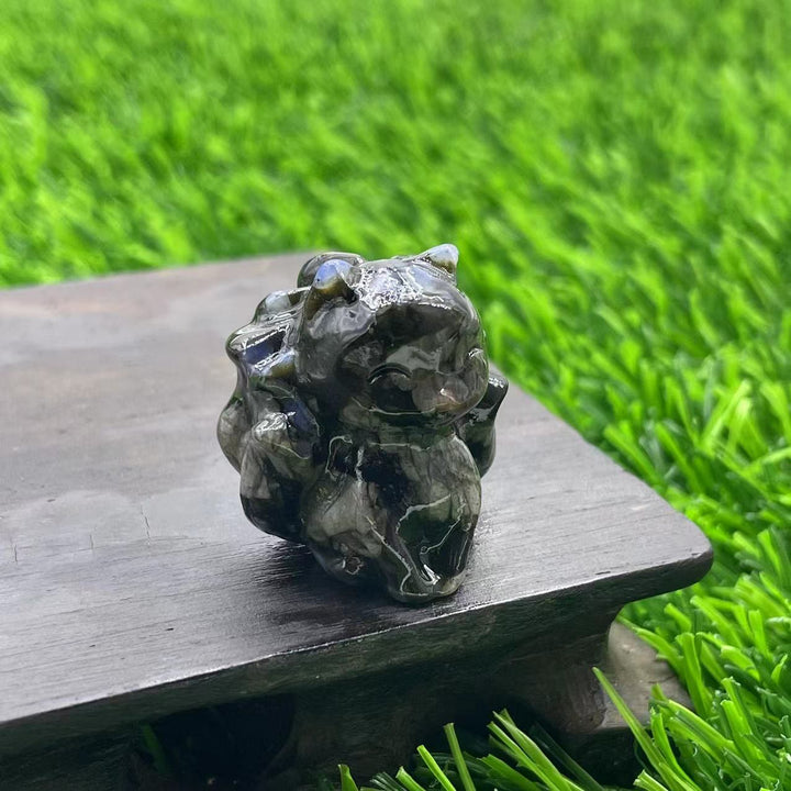 Olivenorma Natural Stone 3cm Nine Tailed Fox Gemstone Decoration - image 17