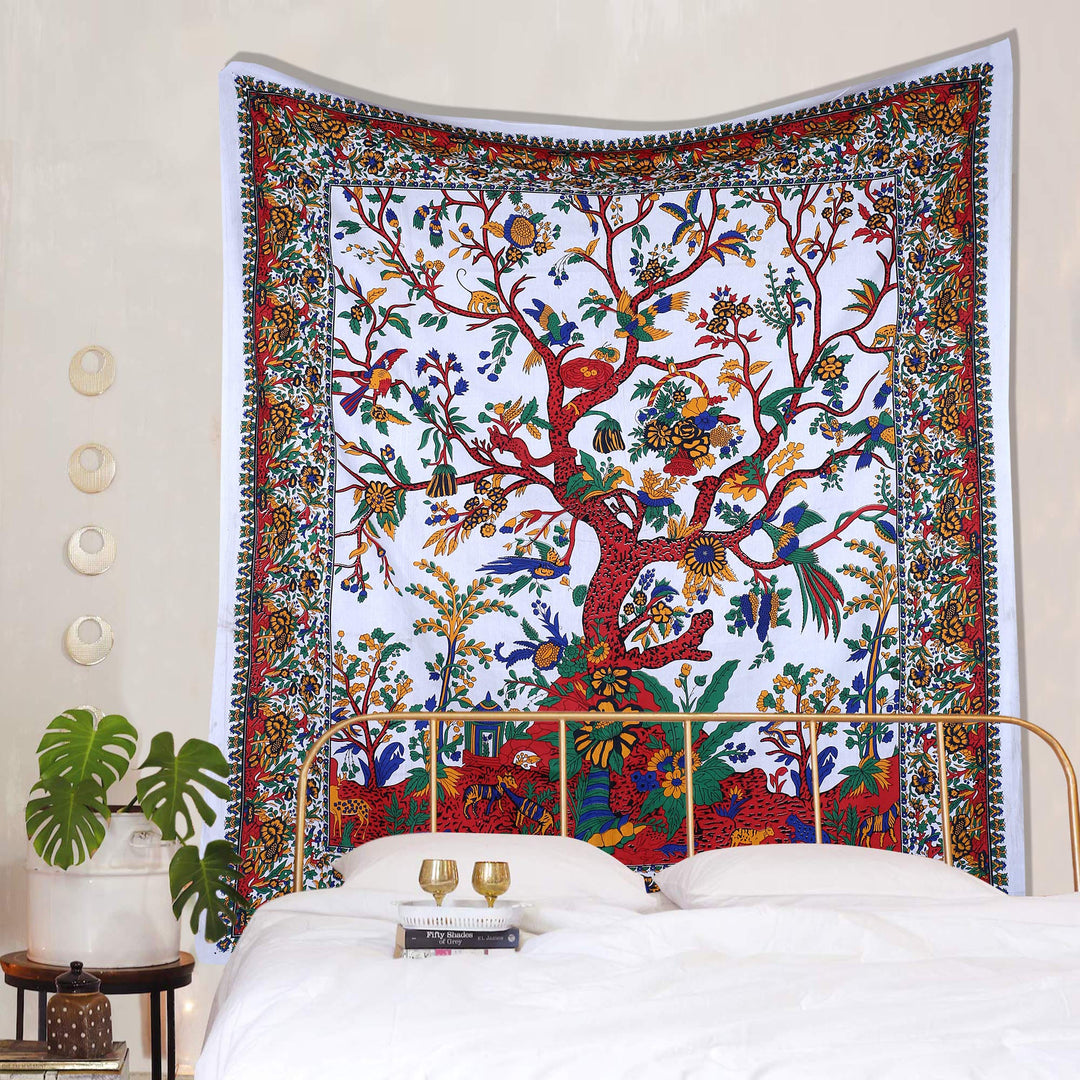 Olivenorma Green Tree Of Life Wall Hanging Psychedelic Tapestry