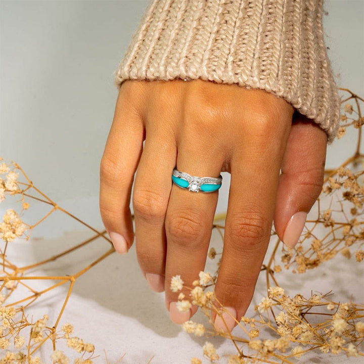 FREE Today: Blue Lagoon Turquoise 2 Piece Ring - image 2