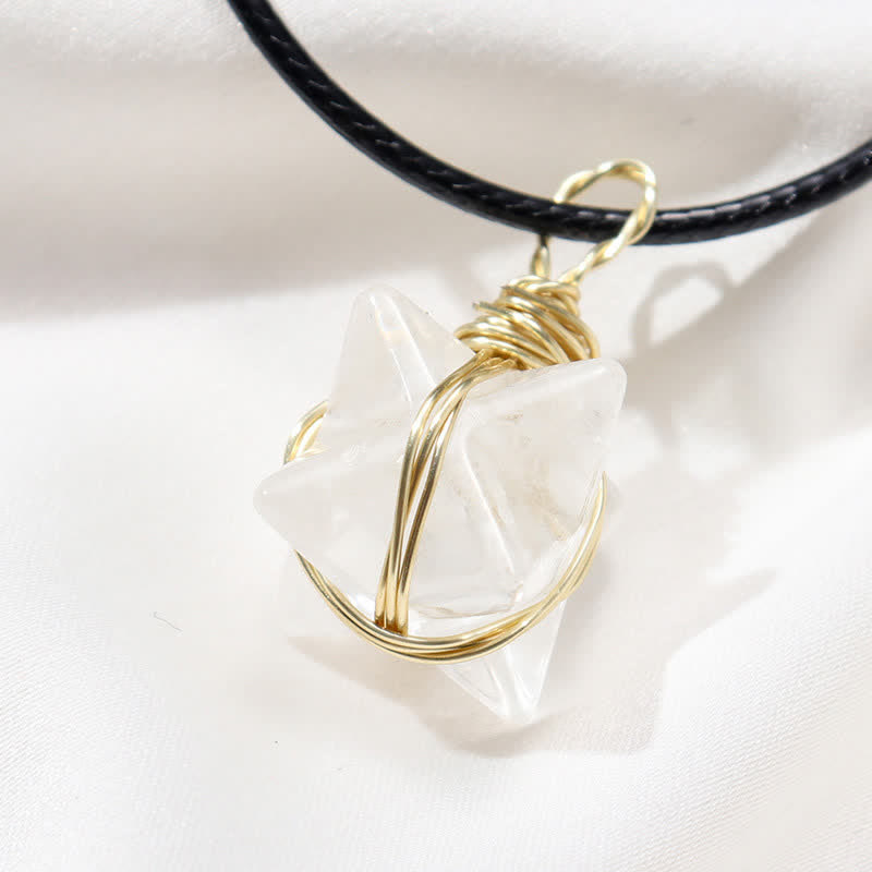 DIVINE LIGHT VEHICLE - Crystal Merkaba Necklace