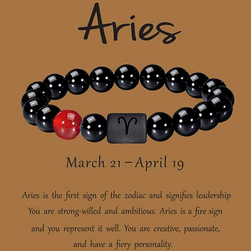 Olivenorma Obsidian Zodiac Lucky Bracelet - Aries - image 5