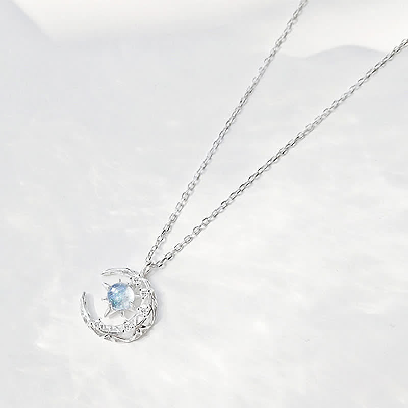 Olivenorma Celestial Dainty Moon Moonstone Necklace