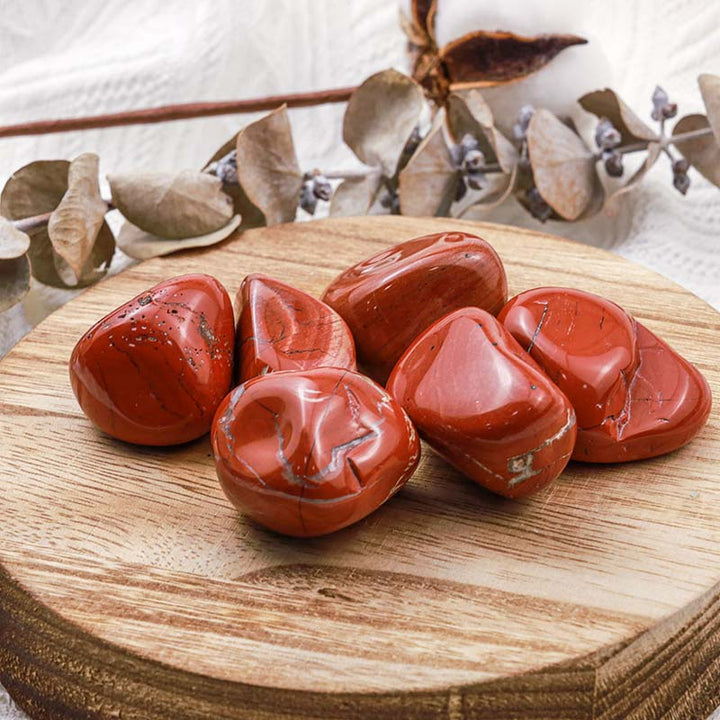 Olivenorma Red Jasper Natural Tumbled Stone Set