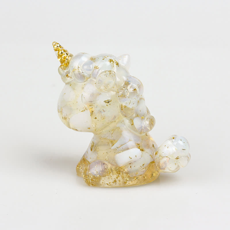 Olivenorma Crystal Unicorn Gemstone Decoration - Opal - image 7