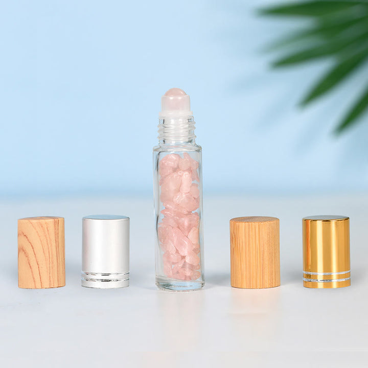 Olivenorma Crystal Roll-On Essential Oil Bottle Gemstone Decoration