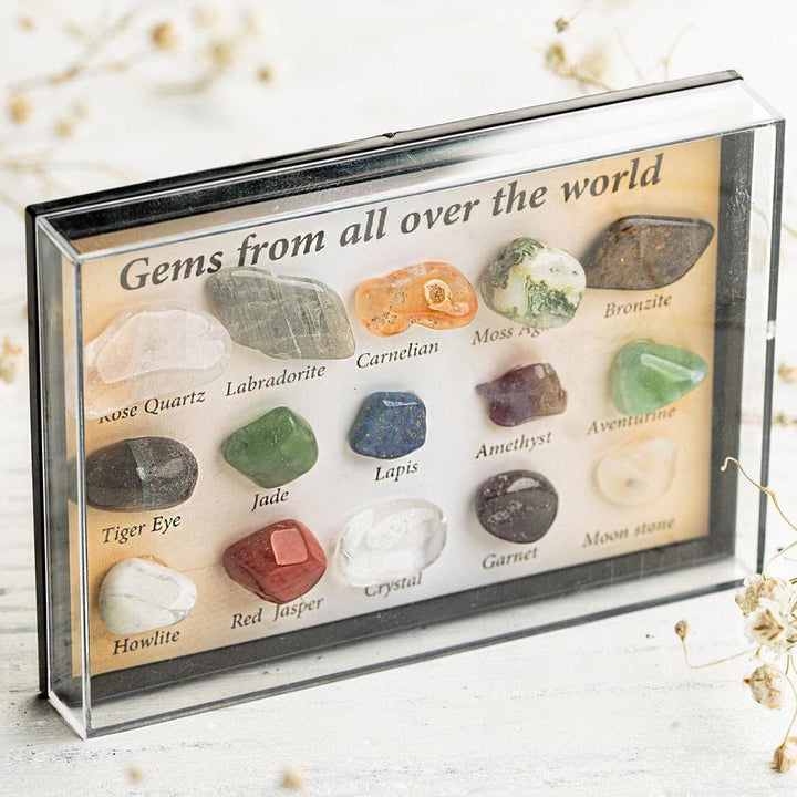Olivenorma Natural Stone 15-Pieces Crystal Set Gemstone Decoration - image 0