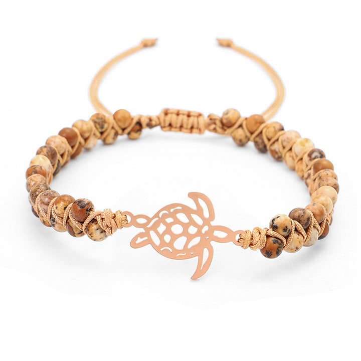 Natural Stone Turtle Bracelet
