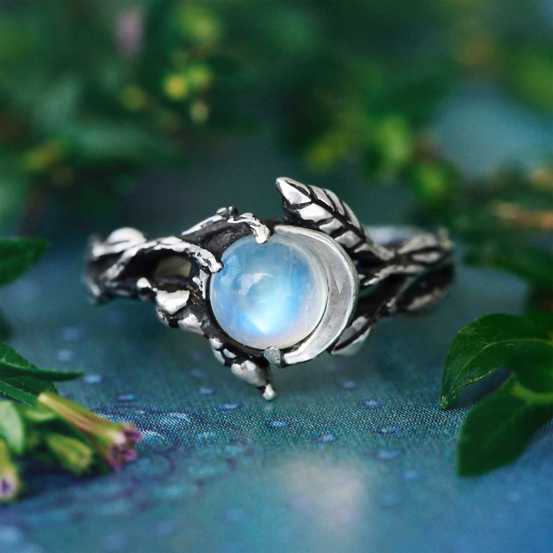 FREE Today: Moonstone Moon Light Ring - Moon & Leaf - 10 - image 10