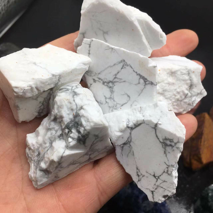 Olivenorma Crystal Rainbow Fluorite Natural Stone - 3-5cm - White Turquoise - image 17