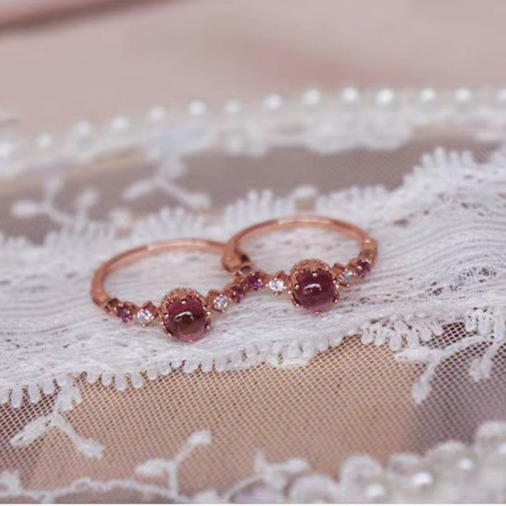 Olivenorma Garnet Engagement Wedding Ring  - image 7