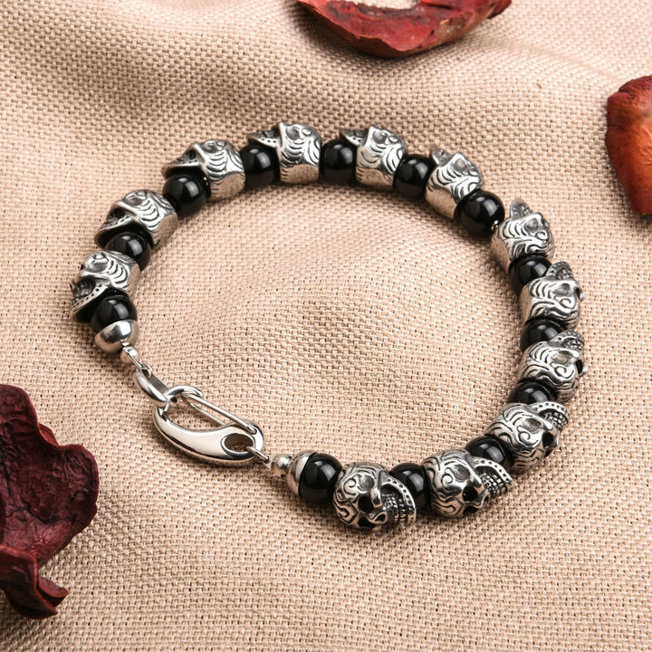 Olivenorma Natural Tiger Eye Handmade Stainless Steel Bracelet