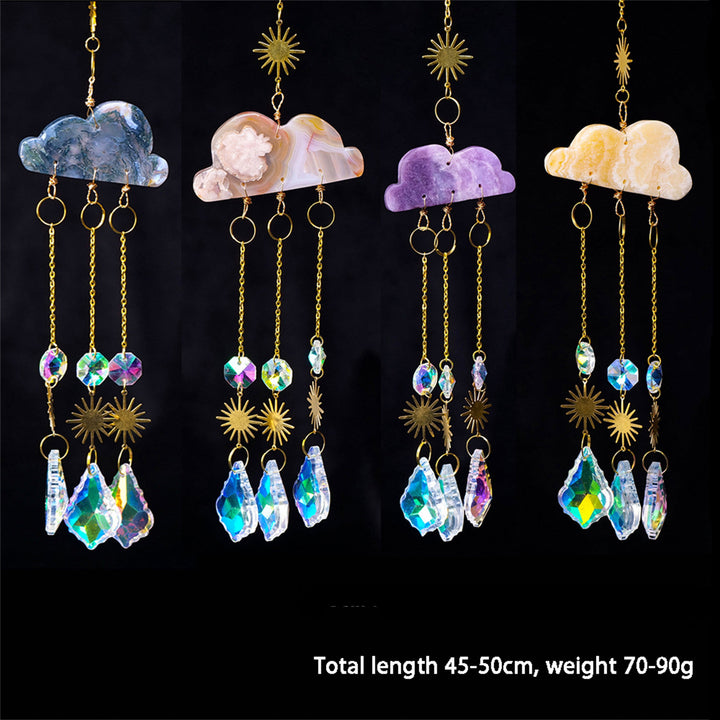 Olivenorma Natural Crystal Cloud Suncatcher Wind Chime