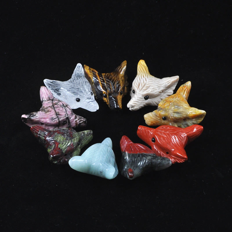 Olivenorma Spirit Guardian Wolf Head Crystal Carving Gemstone Decoration - image 43