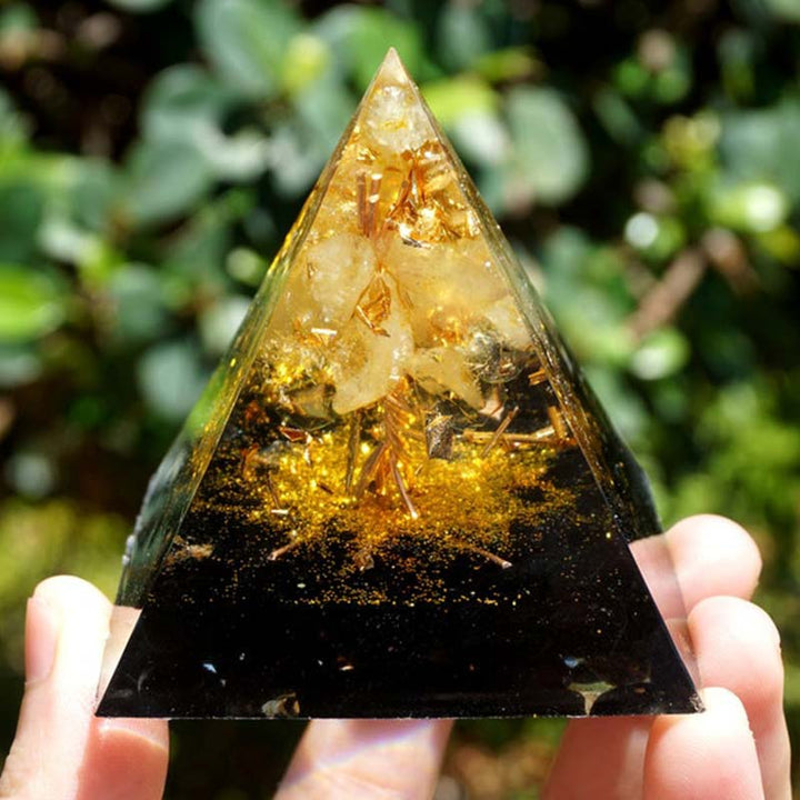 FREE Today: Golden Clarity-Citrine & Obsidian Tree of Life Pyramid - image 2