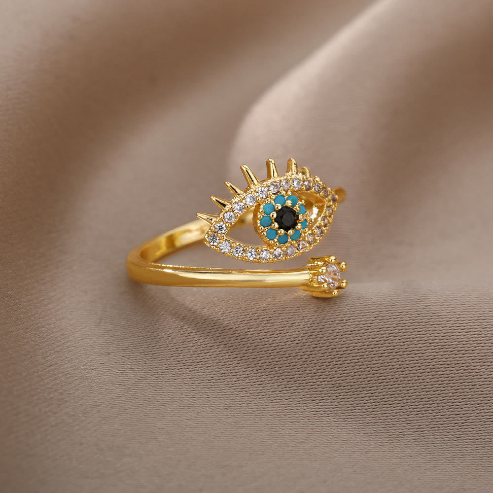 Olivenorma Evil Eye Diamond Adjustable Ring - image 3