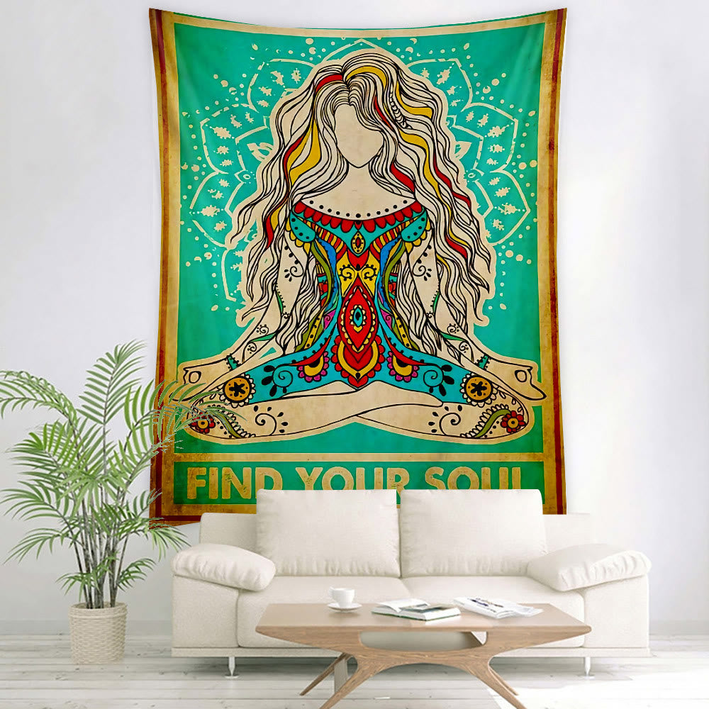 Olivenorma Yoga Meditation Chakra Pattern Tapestry