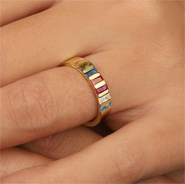 Olivenorma Mother Gifts Baguette Birthstone Ring - image 7