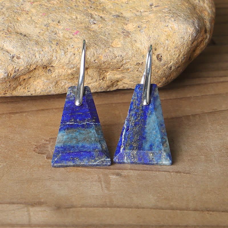 (Clearance 30% OFF / CODE: OFF30) - Natural Lapis Lazuli Crystal Earrings