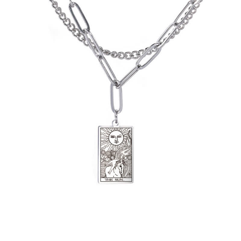 Olivenorma Tarot Card Double Chain Necklace