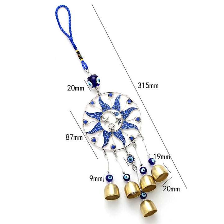 Olivenorma Evil Eye Sun Moon Wind Chime Ornament