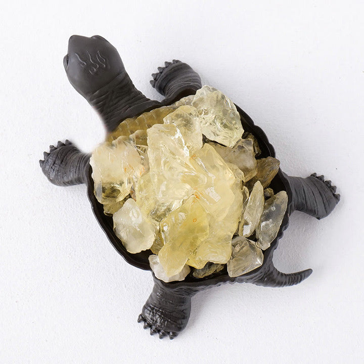 Olivenorma Natural Crystal Cluster Turtle Ornament Lamp Gemstone Decoration