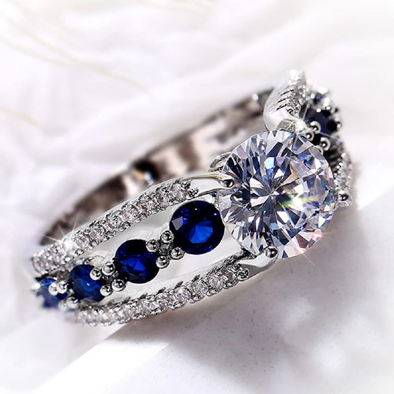 FREE Today: Creative Hollow Sapphire Blue Zircon Ring - Sapphire#1 - 10 - image 0