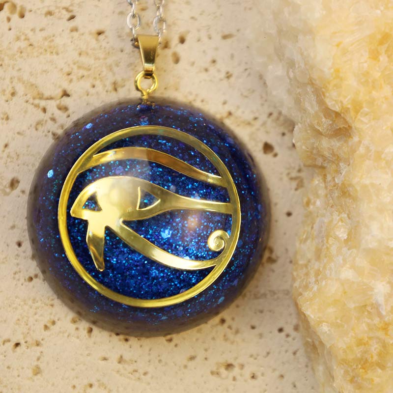 Olivenorma Lapis Lazuli Eye Of Harus Protection Necklace