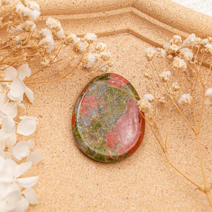 Olivenorma Unakite Healing Thumb Worry Stone