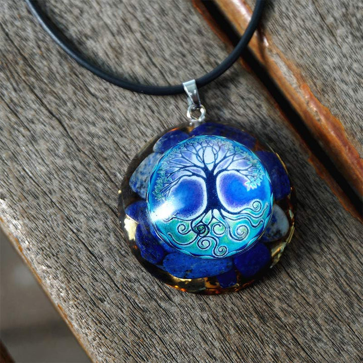 Olivenorma Lapis Lazuli Tree Of Life Reki Necklace