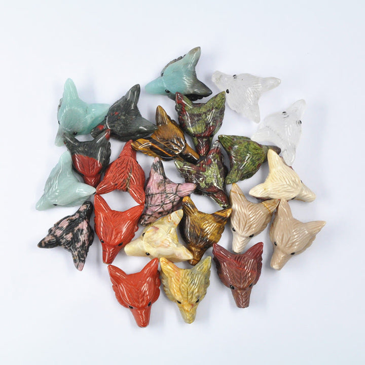 Olivenorma Spirit Guardian Wolf Head Crystal Carving Gemstone Decoration - image 42