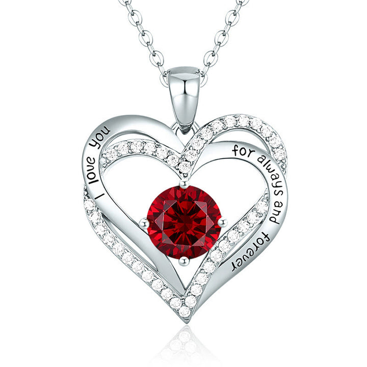Olivenorma "I Love You Always and Forever" – Forever Love Birthstone Heart Necklace - image 6