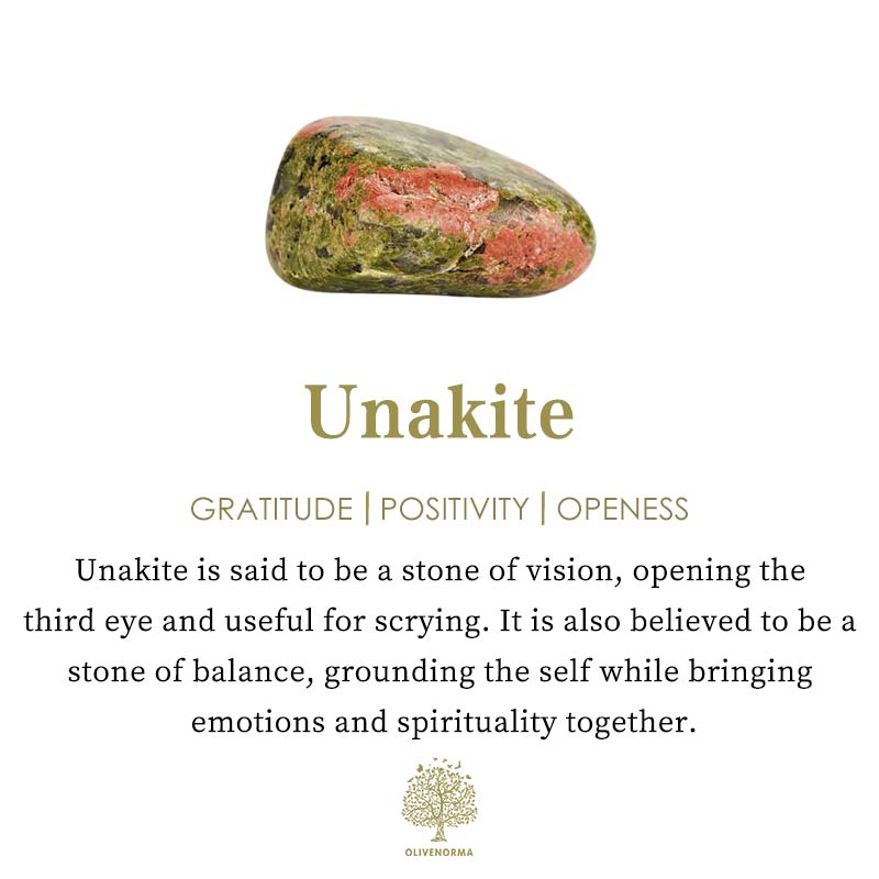 Olivenorma Unakite Healing Thumb Worry Stone