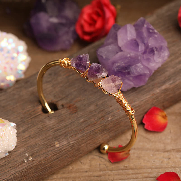 Olivenorma  Vintage Raw Crystal Gemstone Bracelet