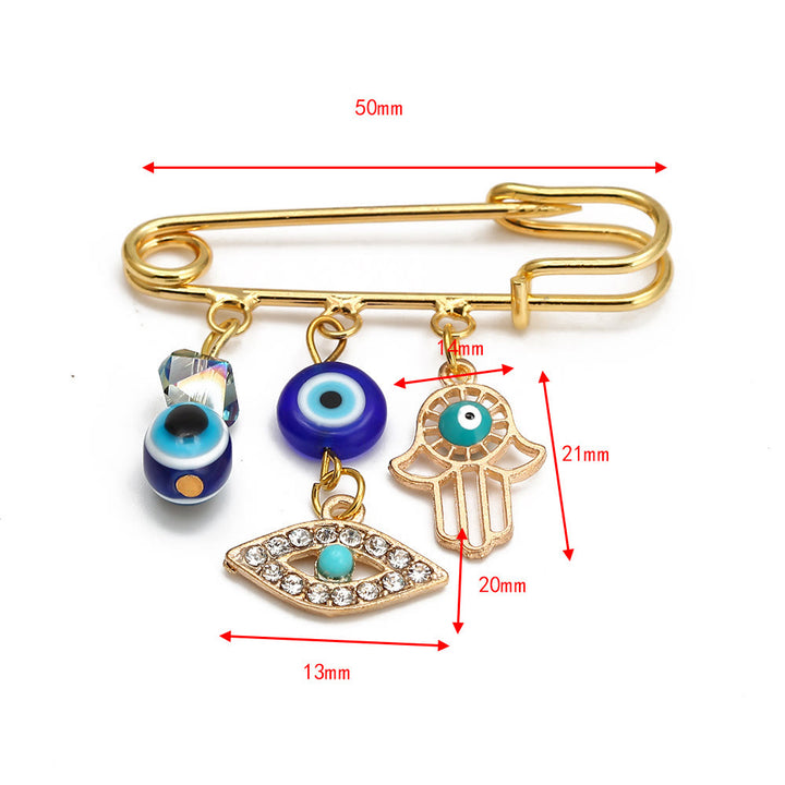 Olivenorma Evil Eye Hamsa Series Brooch