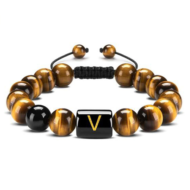 Tiger Eye Letter Protection Bracelet