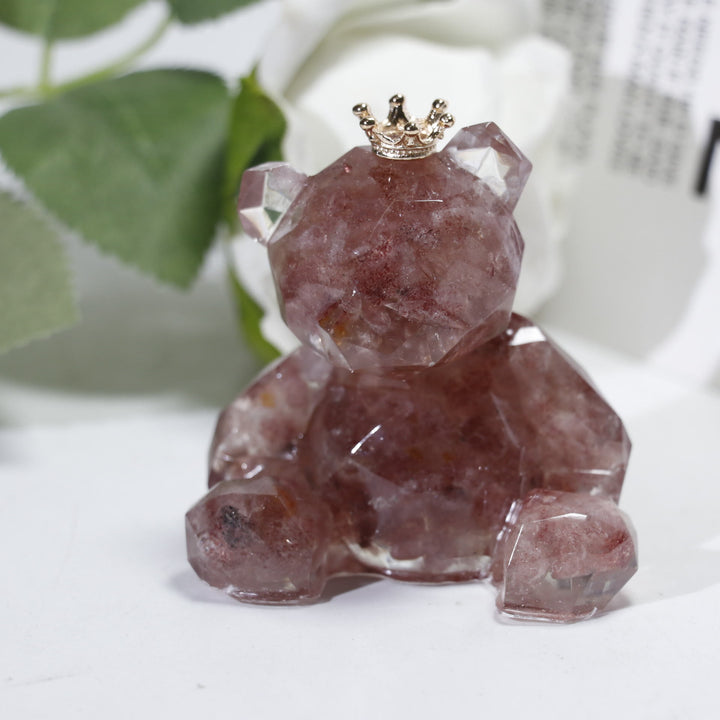 Olivenorma Crystal Gravel Resin Bear Ornament Gemstone Decoration