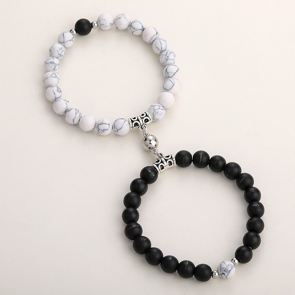 Olivenorma 2pcs Magnet Attract Couple Bracelet Set