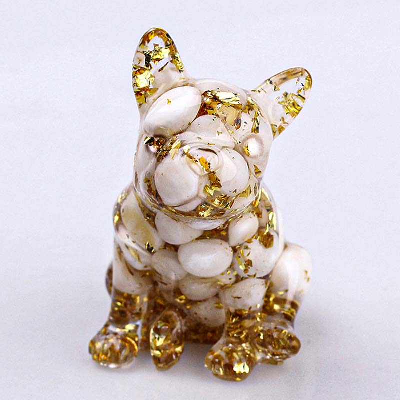Olivenorma Natural Stone Puppy Decoration - White Agate-Bulldog - image 31